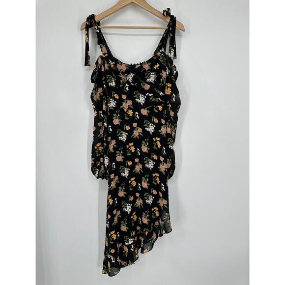 REFORMATION Breeze Midi Dress Floral Sweetheart Off The Shoulder Ruffle Sylvie - Picture 3 of 11